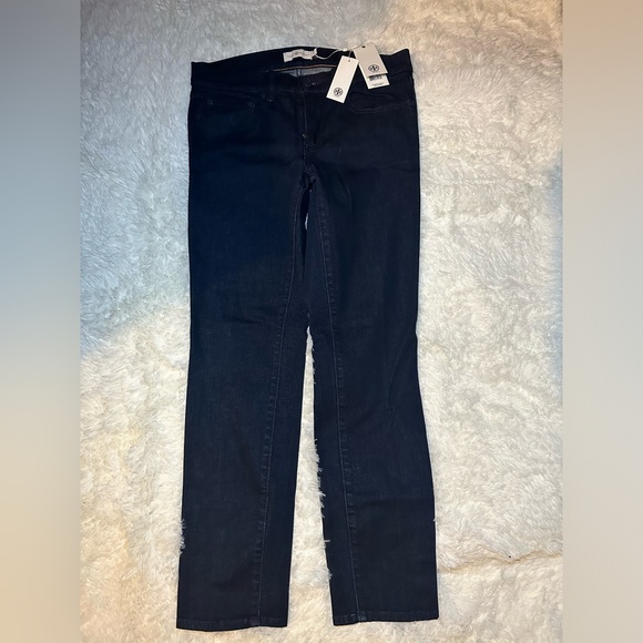 Authentic Women's Tory Burch Dark Denim Jeans - Picture 1 of 5